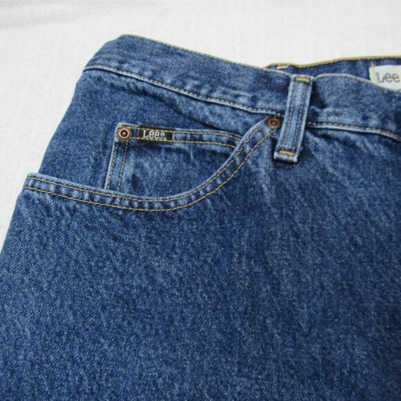 Lee Jeans Men Size 38 X 30 Blue Denim Regular Fit Medium Wash Western Normcore G - Picture 10 of 15
